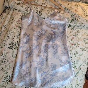 Satin Blue Slip Dress